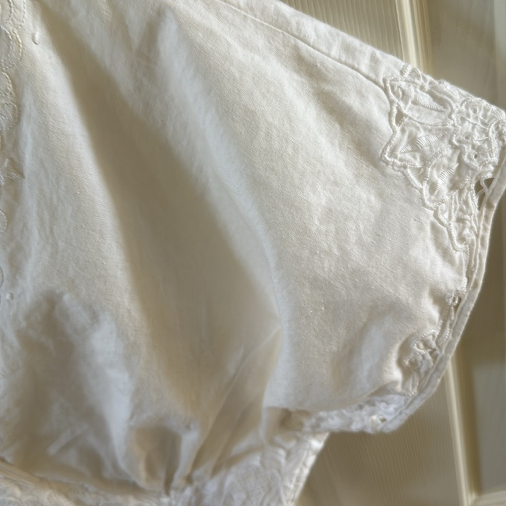 Rare vintage heavily manually embroidered bridal dress size 12 - Picture 5 of 17